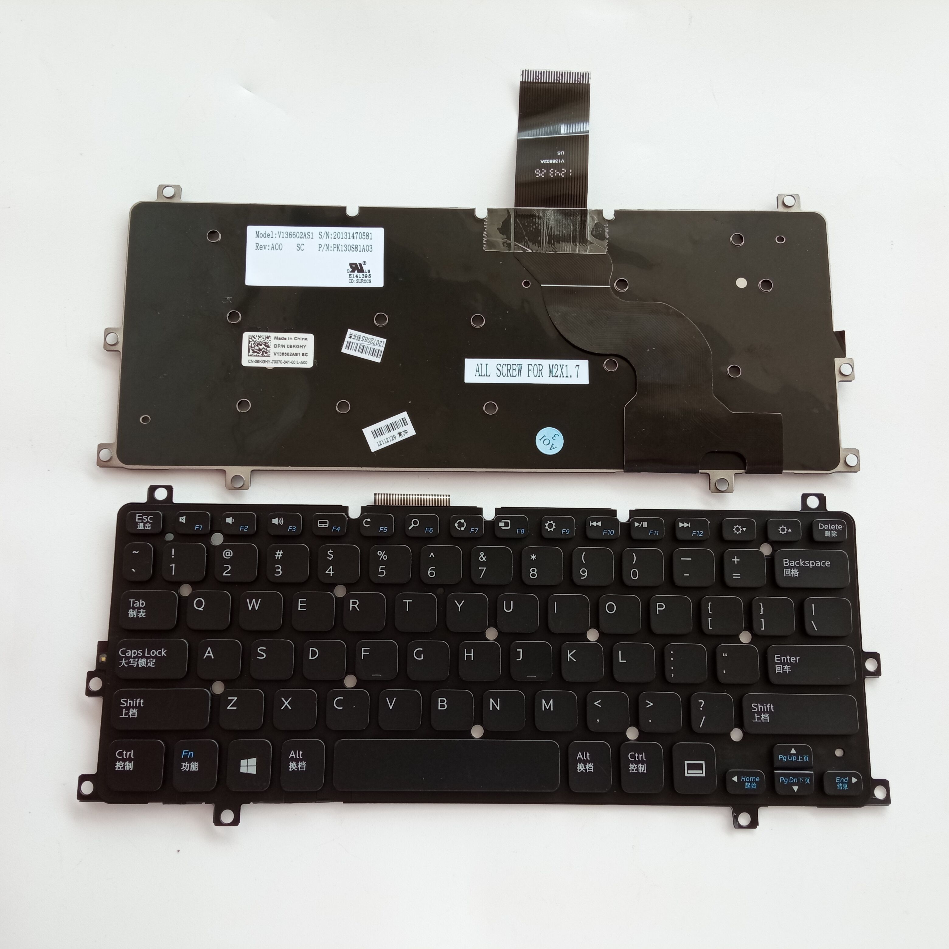 Picture of New Replacement Laptop Keyboard For DELL 3157 Simplified BLACK US Layout